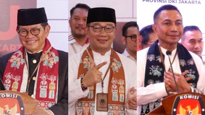 3 paslon Cagub-Cawagub DKI Jakarta 2024